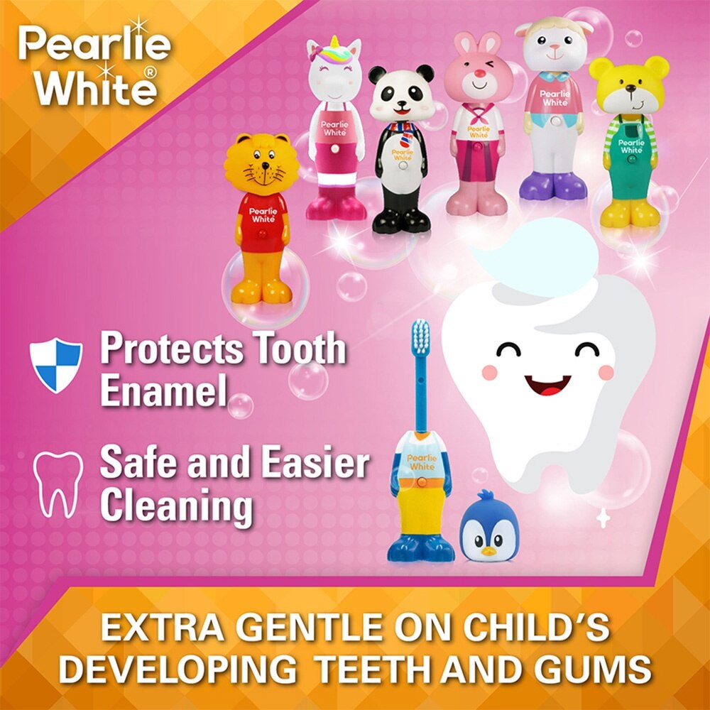 Kids Toothbrush Extra Soft Bristles BPA Free (Suitable for Ages 3+ Above) Penguin 1s