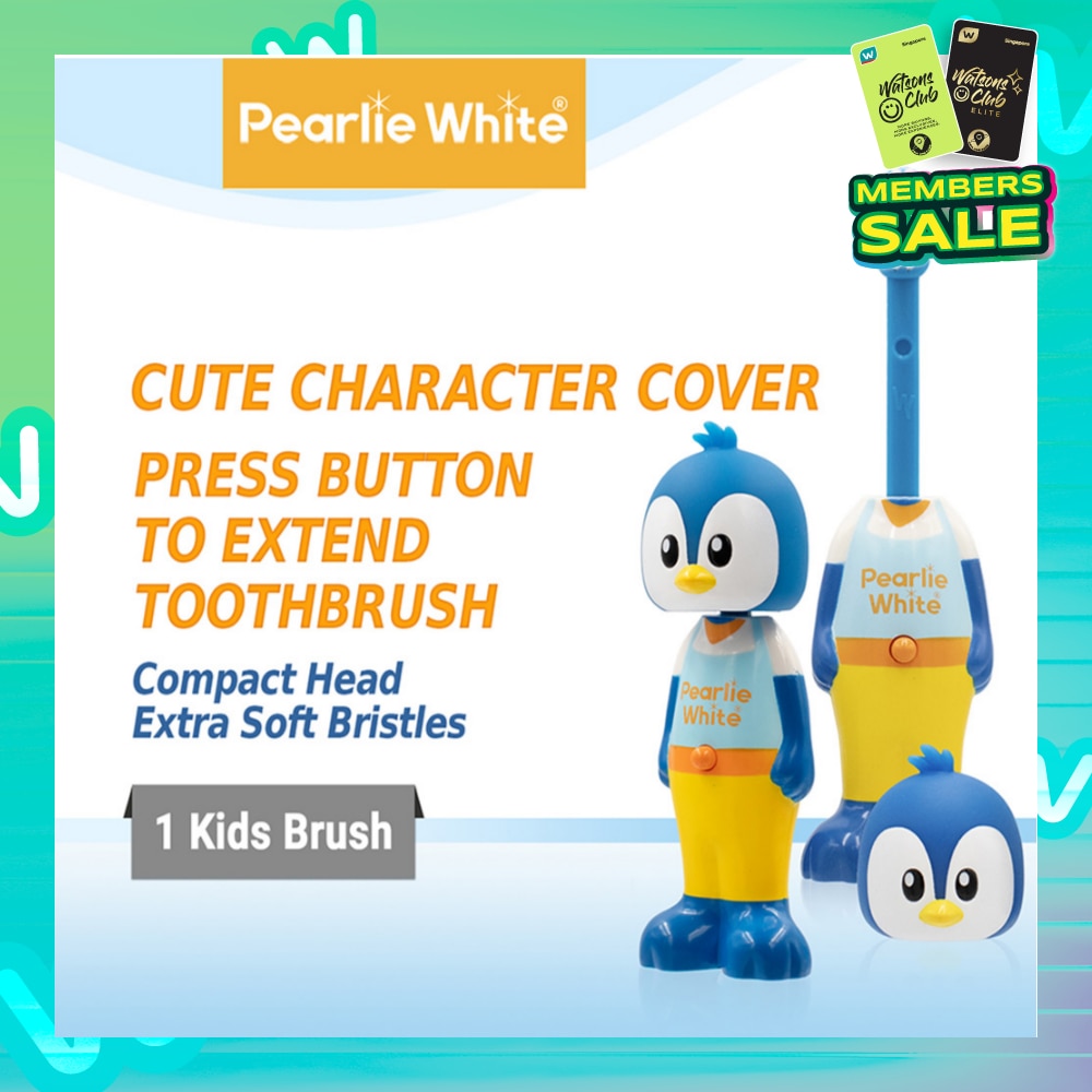 Kids Toothbrush Extra Soft Bristles BPA Free (Suitable for Ages 3+ Above) Penguin 1s