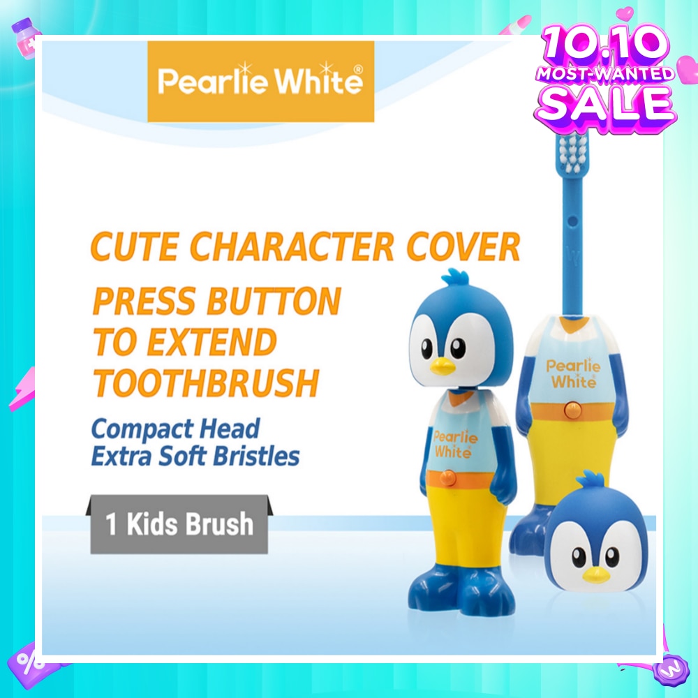 Kids Toothbrush Extra Soft Bristles BPA Free (Suitable for Ages 3+ Above) Penguin 1s