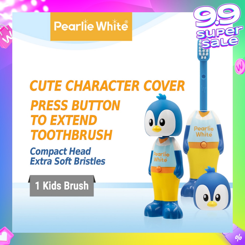 Kids Toothbrush Extra Soft Bristles BPA Free (Suitable for Ages 3+ Above) Penguin 1s