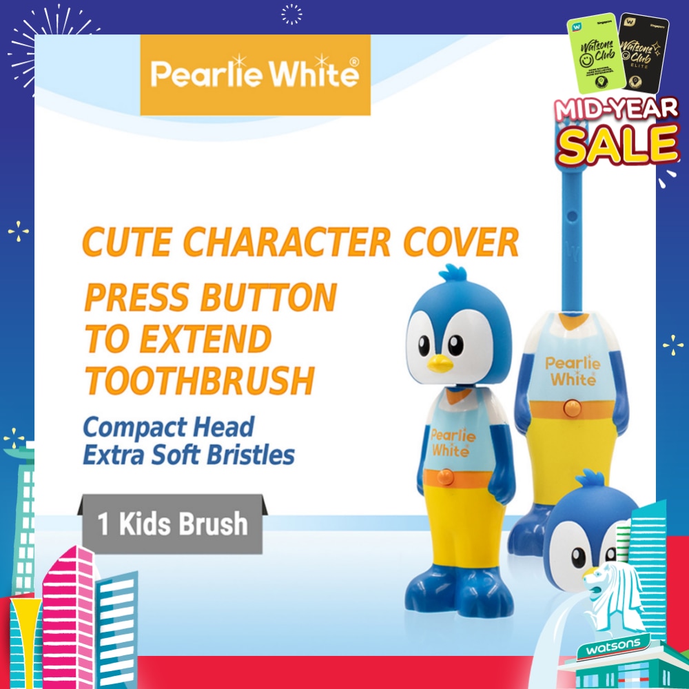 Kids Toothbrush Extra Soft Bristles BPA Free (Suitable for Ages 3+ Above) Penguin 1s