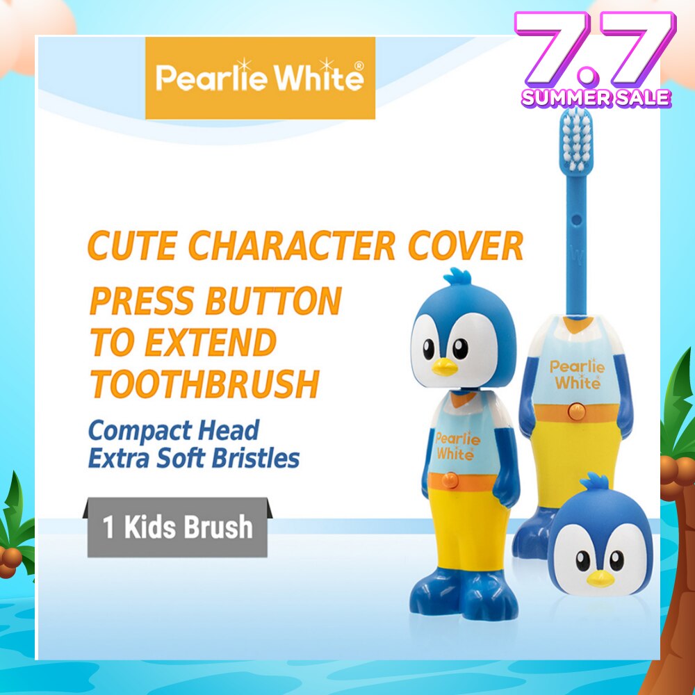 Kids Toothbrush Extra Soft Bristles BPA Free (Suitable for Ages 3+ Above) Penguin 1s