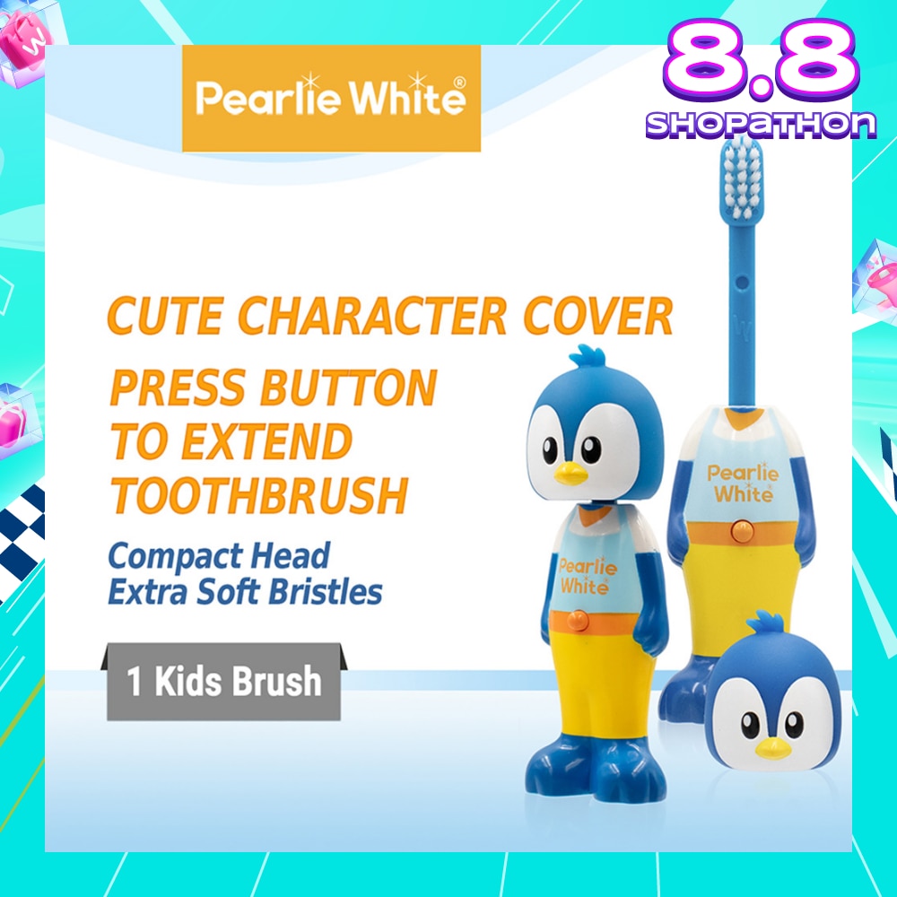 Kids Toothbrush Extra Soft Bristles BPA Free (Suitable for Ages 3+ Above) Penguin 1s