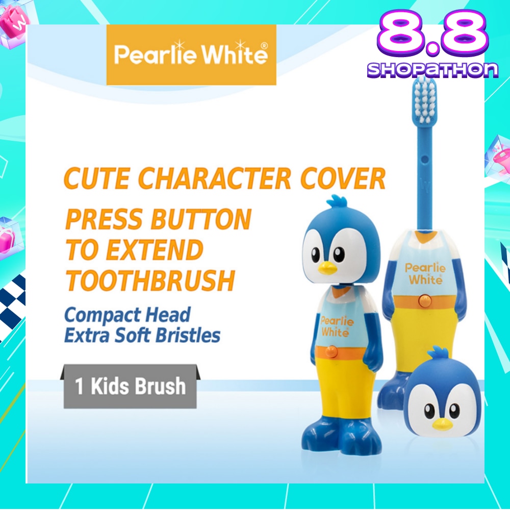 Kids Toothbrush Extra Soft Bristles BPA Free (Suitable for Ages 3+ Above) Penguin 1s