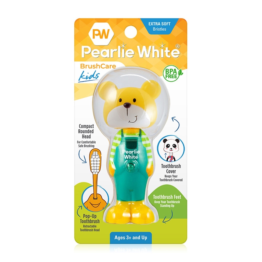 Kids Toothbrush Extra Soft Bristles BPA Free (Suitable for Ages 3+ Above) Bear 1s