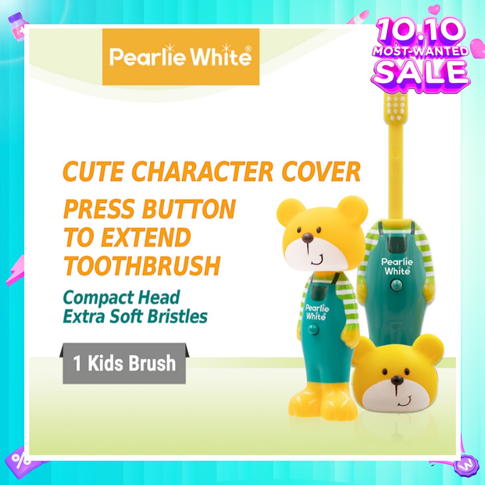Kids Toothbrush Extra Soft Bristles BPA Free (Suitable for Ages 3+ Above) Bear 1s