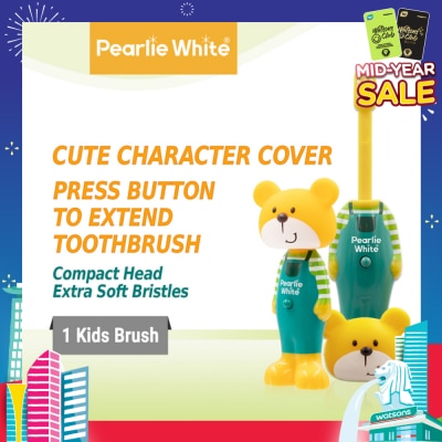 PEARLIE WHITE® Kids Toothbrush Extra Soft Bristles BPA Free (Suitable for Ages 3+ Above) Bear 1s