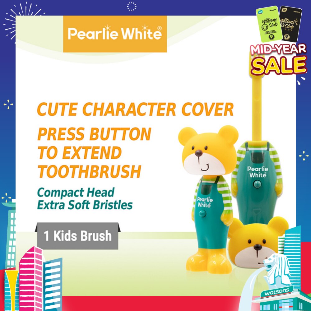 Kids Toothbrush Extra Soft Bristles BPA Free (Suitable for Ages 3+ Above) Bear 1s