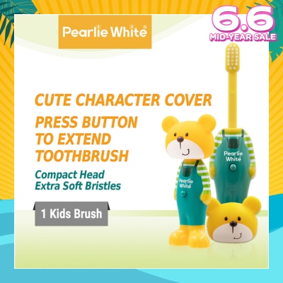 PEARLIE WHITE® Kids Toothbrush Extra Soft Bristles BPA Free (Suitable for Ages 3+ Above) Bear 1s