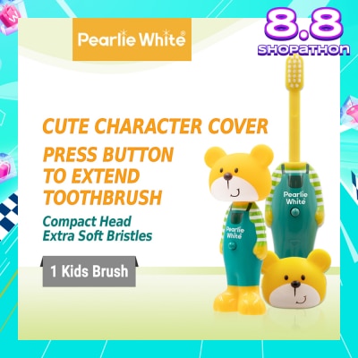 PEARLIE WHITE® Kids Toothbrush Extra Soft Bristles BPA Free (Suitable for Ages 3+ Above) Bear 1s