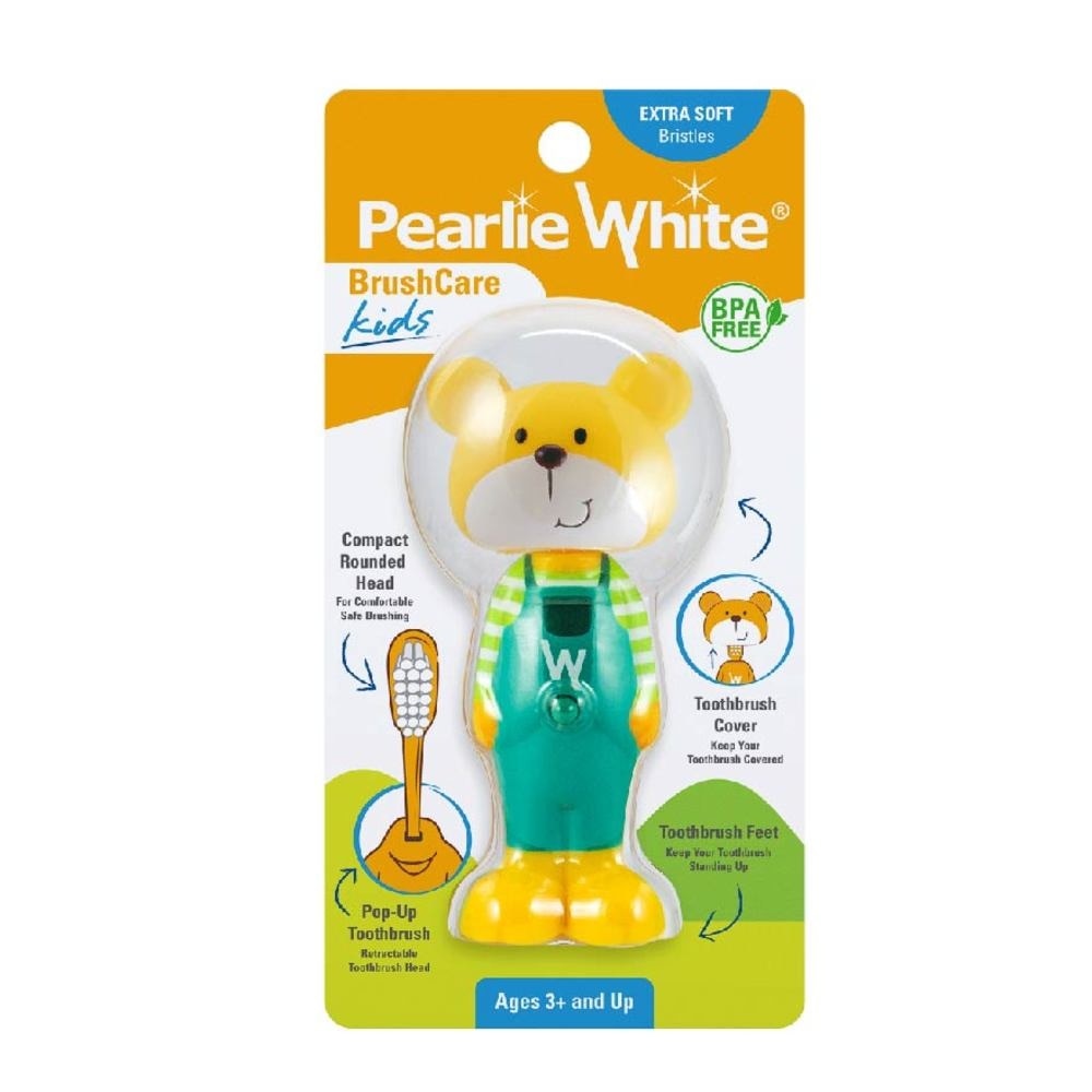 Kids Toothbrush Extra Soft Bristles BPA Free (Suitable for Ages 3+ Above) Bear 1s