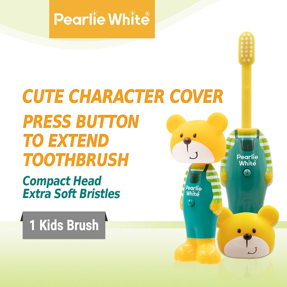 Kids Toothbrush Extra Soft Bristles BPA Free (Suitable for Ages 3+ Above) Bear 1s