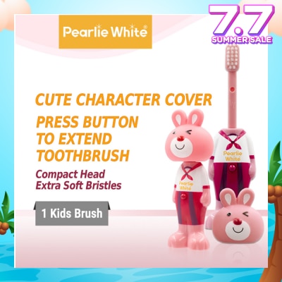 PEARLIE WHITE® Kids Toothbrush Extra Soft Bristles BPA Free (Suitable for Ages 3+ Above) Bunny 1s
