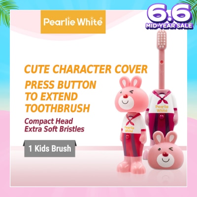 PEARLIE WHITE® Kids Toothbrush Extra Soft Bristles BPA Free (Suitable for Ages 3+ Above) Bunny 1s