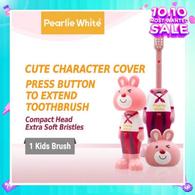 PEARLIE WHITE® Kids Toothbrush Extra Soft Bristles BPA Free (Suitable for Ages 3+ Above) Bunny 1s