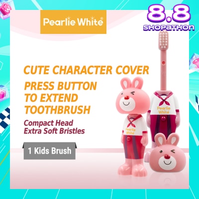 PEARLIE WHITE® Kids Toothbrush Extra Soft Bristles BPA Free (Suitable for Ages 3+ Above) Bunny 1s