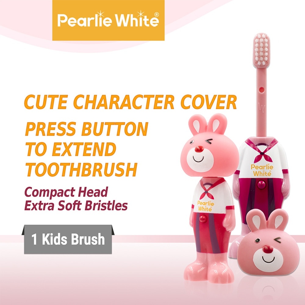 Kids Toothbrush Extra Soft Bristles BPA Free (Suitable for Ages 3+ Above) Bunny 1s
