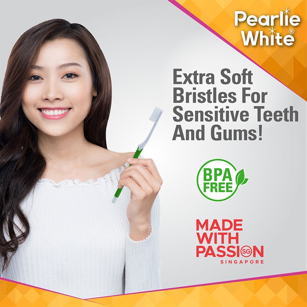 Brush Care Compact Head Extra Soft Bristles Sensitive Slim Toothbrush 3s