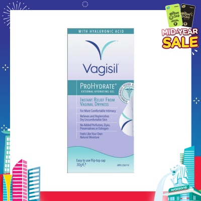 VAGISIL® Prohydrate External Hydrating Gel (Relieve & Replenish Dry Uncomfortable Skin) 30g