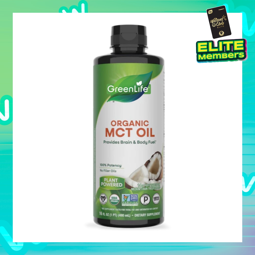 Organic MCT Oil Brain & Body Fuel (Quickly Digest & Convert Energy to Brain & Body) 480ml