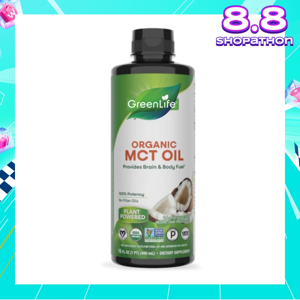Organic MCT Oil Brain & Body Fuel (Quickly Digest & Convert Energy to Brain & Body) 480ml