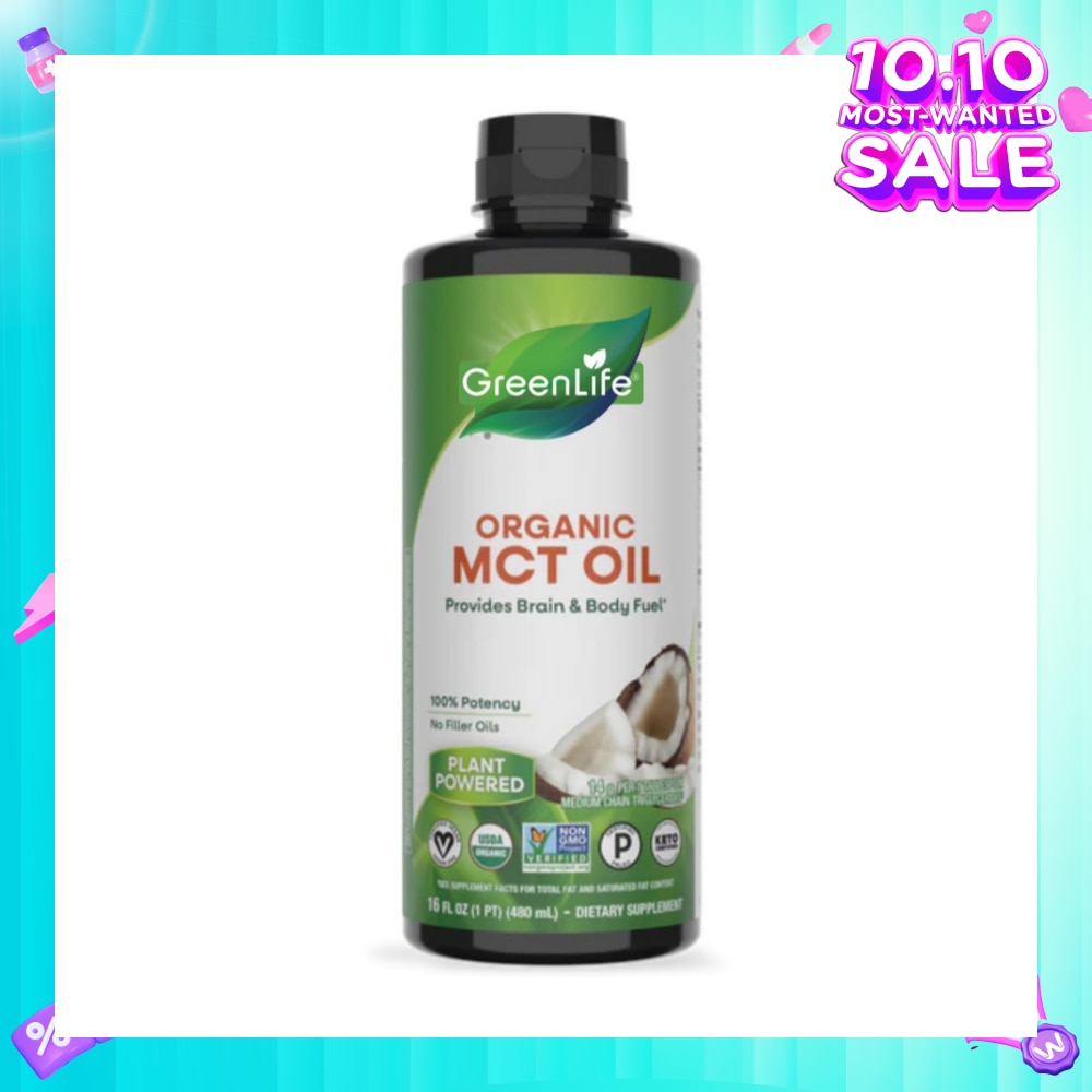 Organic MCT Oil Brain & Body Fuel (Quickly Digest & Convert Energy to Brain & Body) 480ml