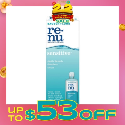 BAUSCH + LOMB Renu Sensitive Multi-Purpose Solution 355ml (Expiry: April`2026)