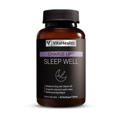 VITAHEALTH Melatonin 5mg Sublingual Tablets (Relieves Jet Lag Fatigue Supports Restful Sleep & Immune Function) 60s