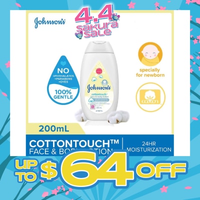 JOHNSON'S Baby - Baby Cottontouch Face And Body Lotion Blended With Natural Cotton (Specially For Newborn) 200ml