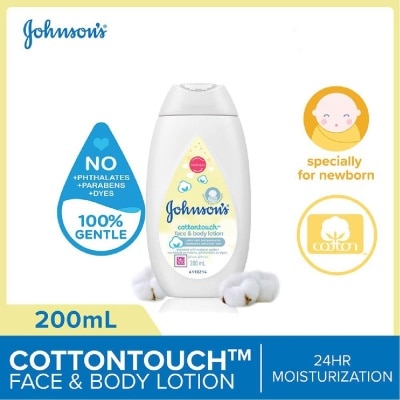 JOHNSON'S BABY Baby Cottontouch Face And Body Lotion Blended With Natural Cotton (Specially For Newborn) 200ml