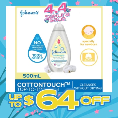JOHNSON'S Baby - Baby Cottontouch Top To Toe Bath Blended With Natural Cotton (Specially For Newborn) 500ml