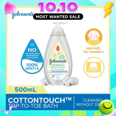 JOHNSON'S Baby Baby Cottontouch Top To Toe Bath Blended With Natural Cotton (Specially For Newborn) 500ml image