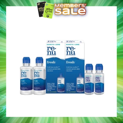 BAUSCH + LOMB - Renu Fresh Multi-Purpose Solution 355ml Twin Packset Free 120ml x 2s + 60ml X 2s (Expiry: Jan`2027)