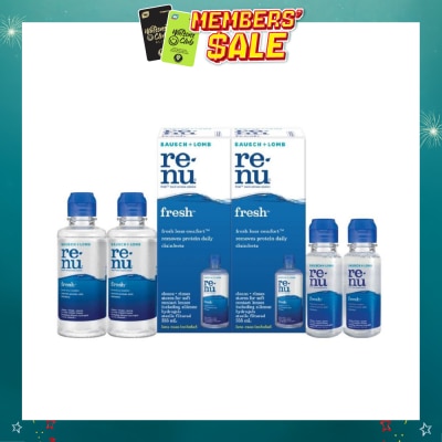 BAUSCH + LOMB - Renu Fresh Multi-Purpose Solution 355ml Twin Packset Free 120ml x 2s + 60ml X 2s