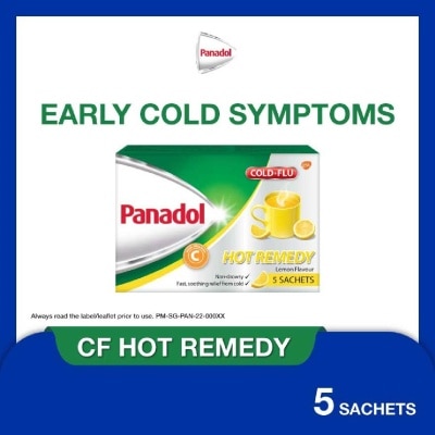 PANADOL Panadol Cold & Flu Hot Remedy Sachet 5s (Lemon Flavour)