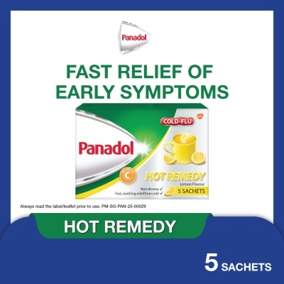 PANADOL - Cold & Flu Hot Remedy Sachet 5s (Lemon Flavour)