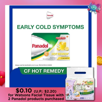 PANADOL Cold & Flu Hot Remedy Sachet 5s (Lemon Flavour)