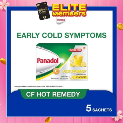 PANADOL Cold & Flu Hot Remedy Sachet 5s (Lemon Flavour)