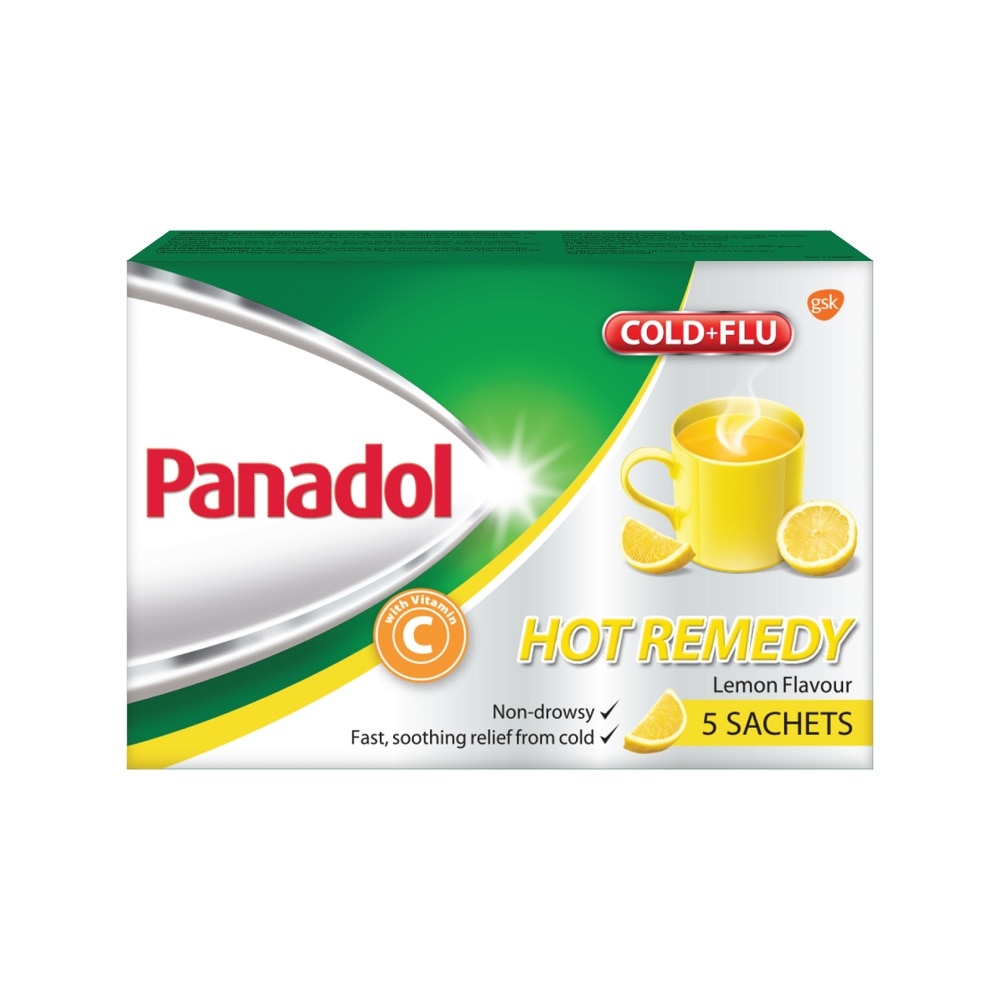 Cold & Flu Hot Remedy Sachet 5s (Lemon Flavour)<BR>