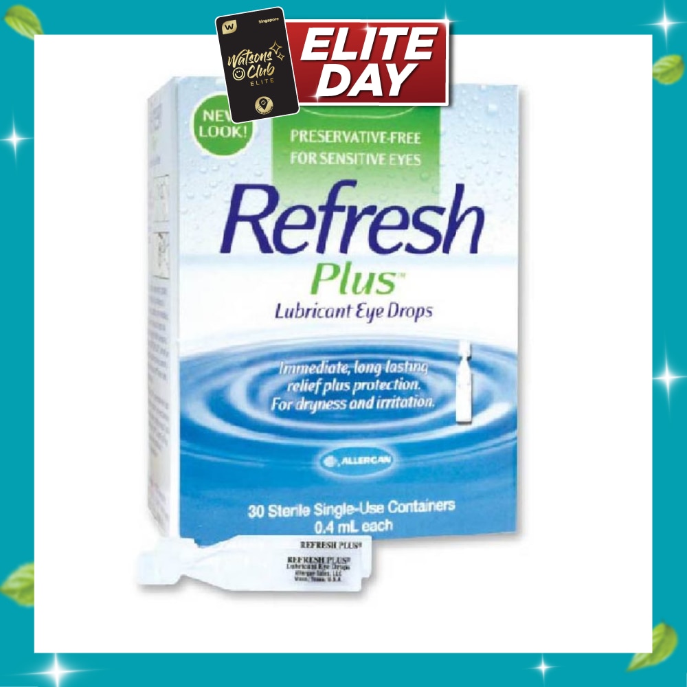Plus Lubricant Eye Drops 0.4ml x 30s (Expiry: May`2027) image