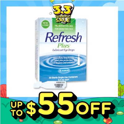 REFRESH Plus Lubricant Eye Drops 0.4ml x 30s