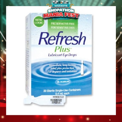 REFRESH - Plus Lubricant Eye Drops 0.4ml x 30s (Expiry: May`2027)