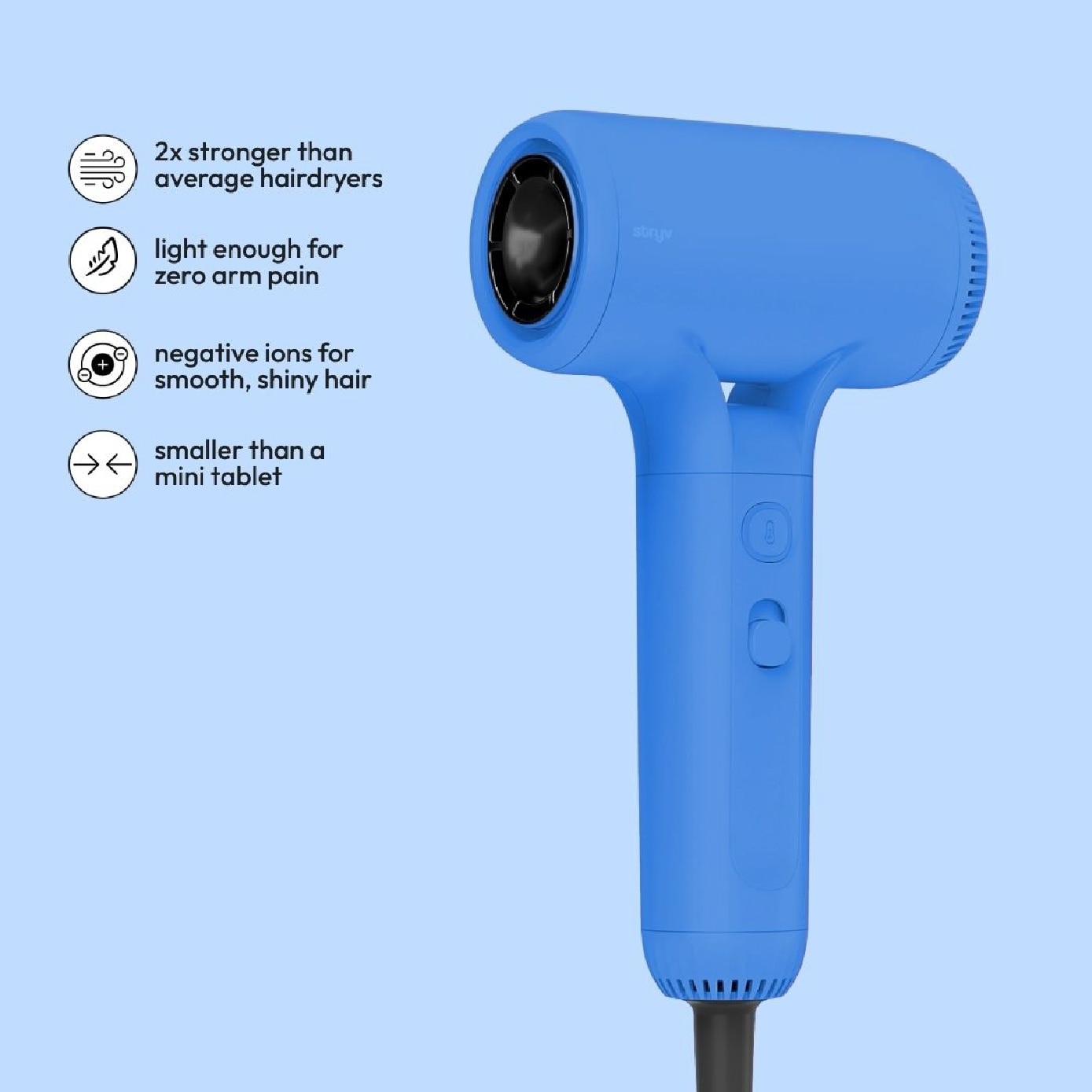 Colour+ 2.0 Dark Blue Hairdryer 1s