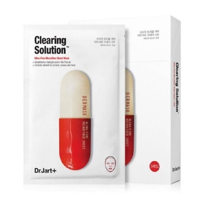 DR JART+ Dermask Clearing Solution Ultra-Fine Microfiber Facial Mask Sheet (Sooth Redness & Inflammation) 5s