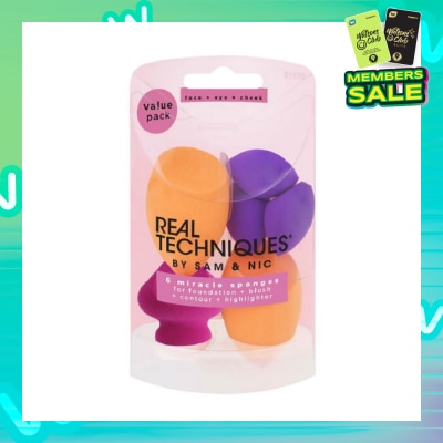 REAL TECHNIQUES by Sam & Nic Miracle Complex Sponge (for Foundation + Blush + Contour + Highlighter) 6s