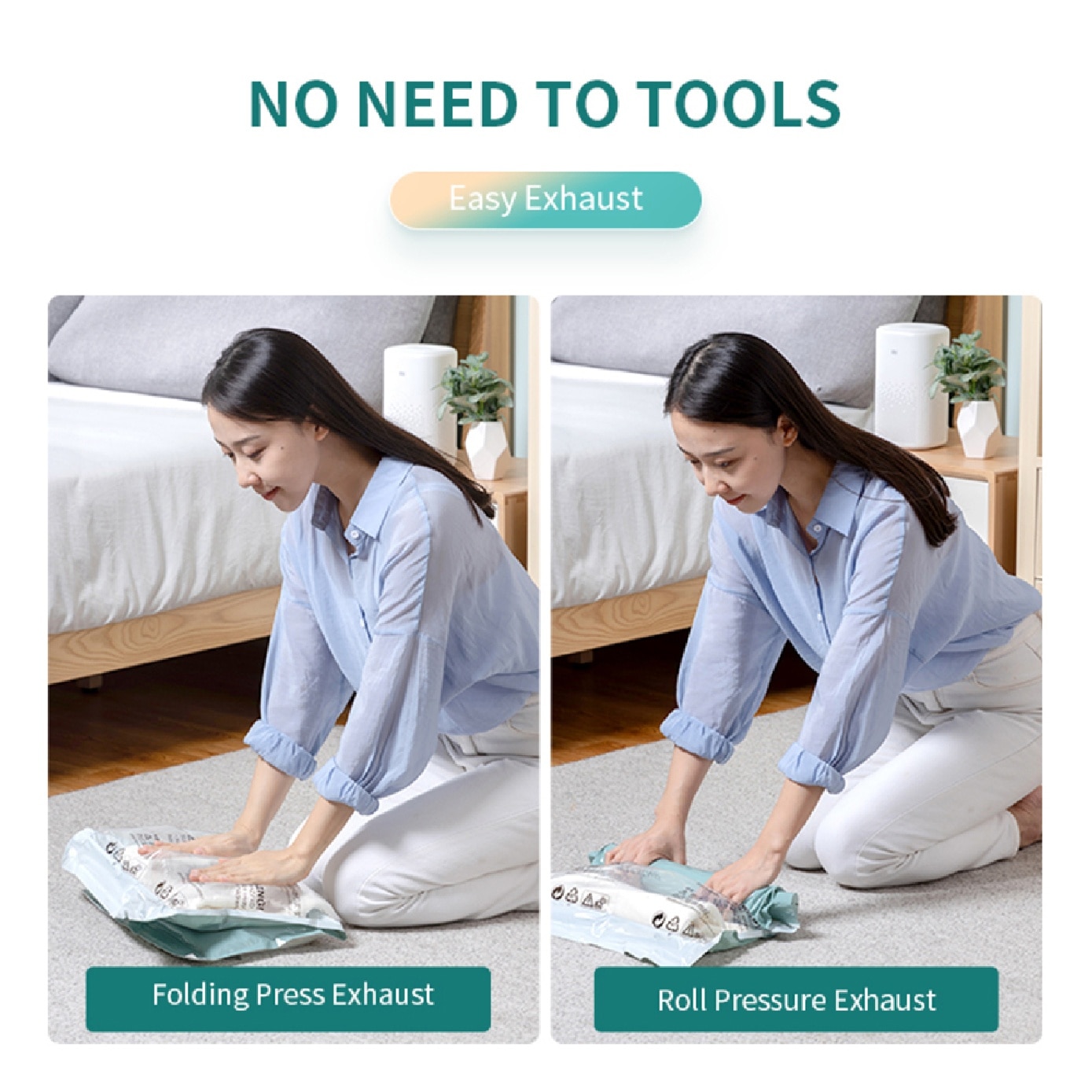 Hand-Rolled Airway Vacuum Compression Bag 60cm x 40cm 5s