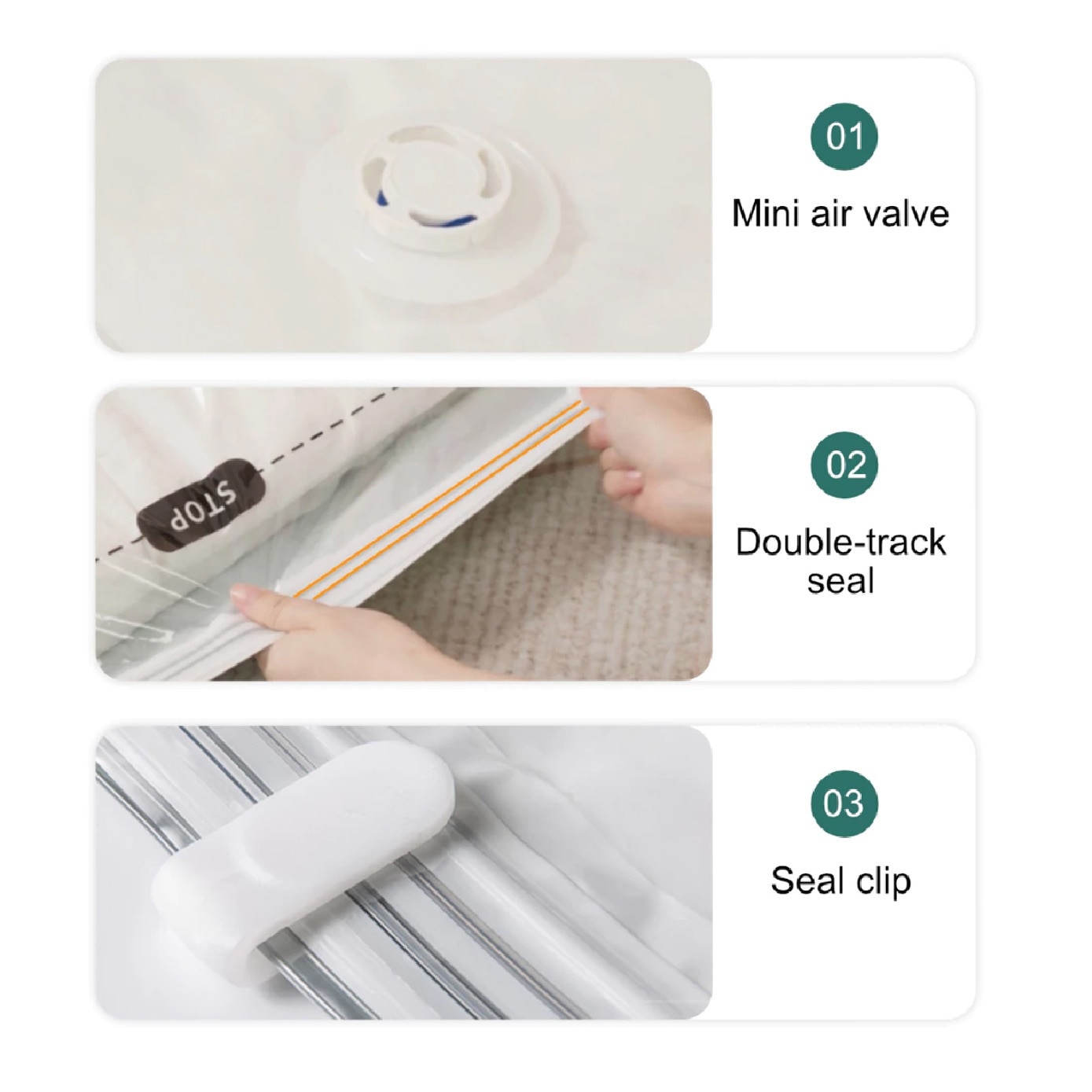 Air Valve Vacuum Compression Bag 56cm x 80cm 3s