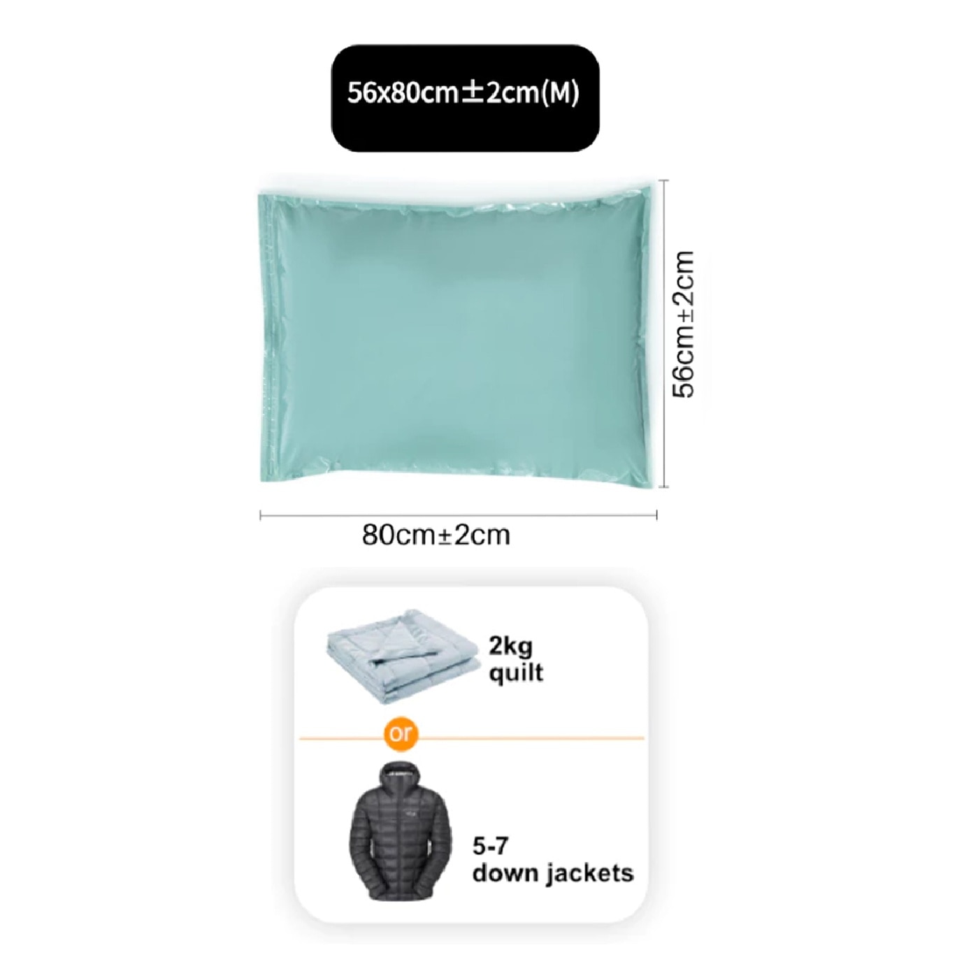 Air Valve Vacuum Compression Bag 56cm x 80cm 3s