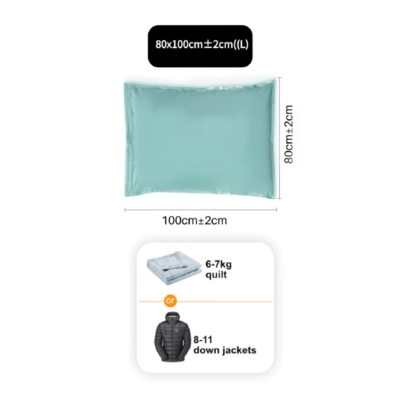 Air Valve Vacuum Compression Bag 80cm x 100cm 3s