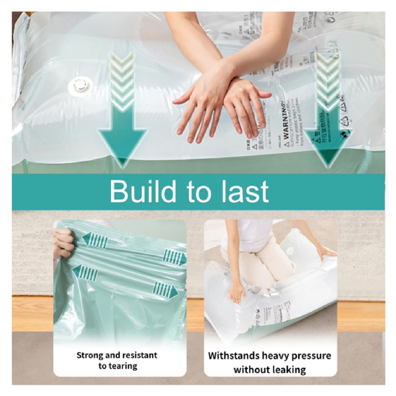 Stereo Air Valve Vacuum Compression Bag 50cm x 70cm x 30cm 3s